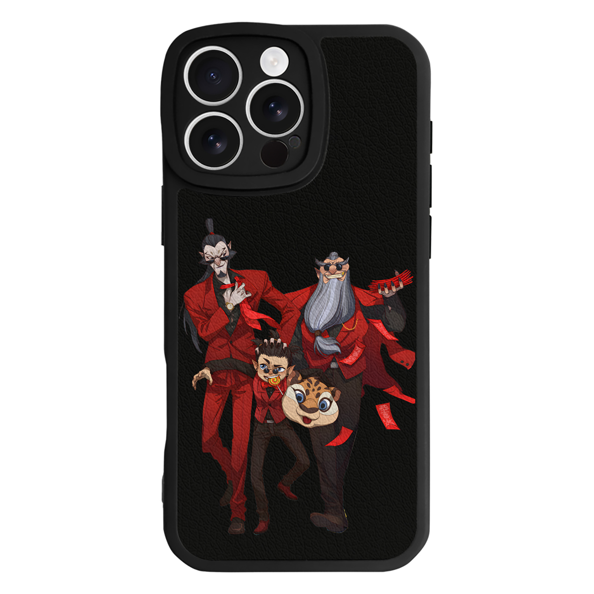 （画像用） Ne Zha 2 ナタ 魔童の大暴れ 【iPhone 16シリーズ対応】シリコンスマホケース（レザー調） 材質：シリコン
